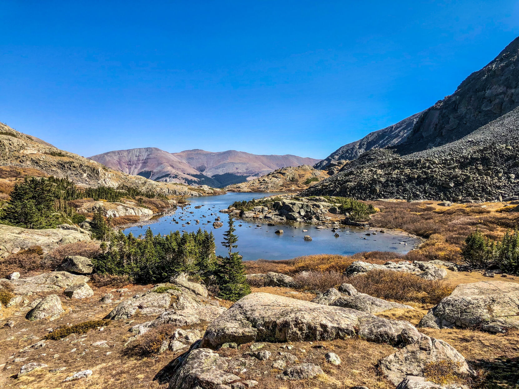 A lake spotted somewhere along my route to and from Colorado's highest lake. Photo Credit: Spencer McKee.